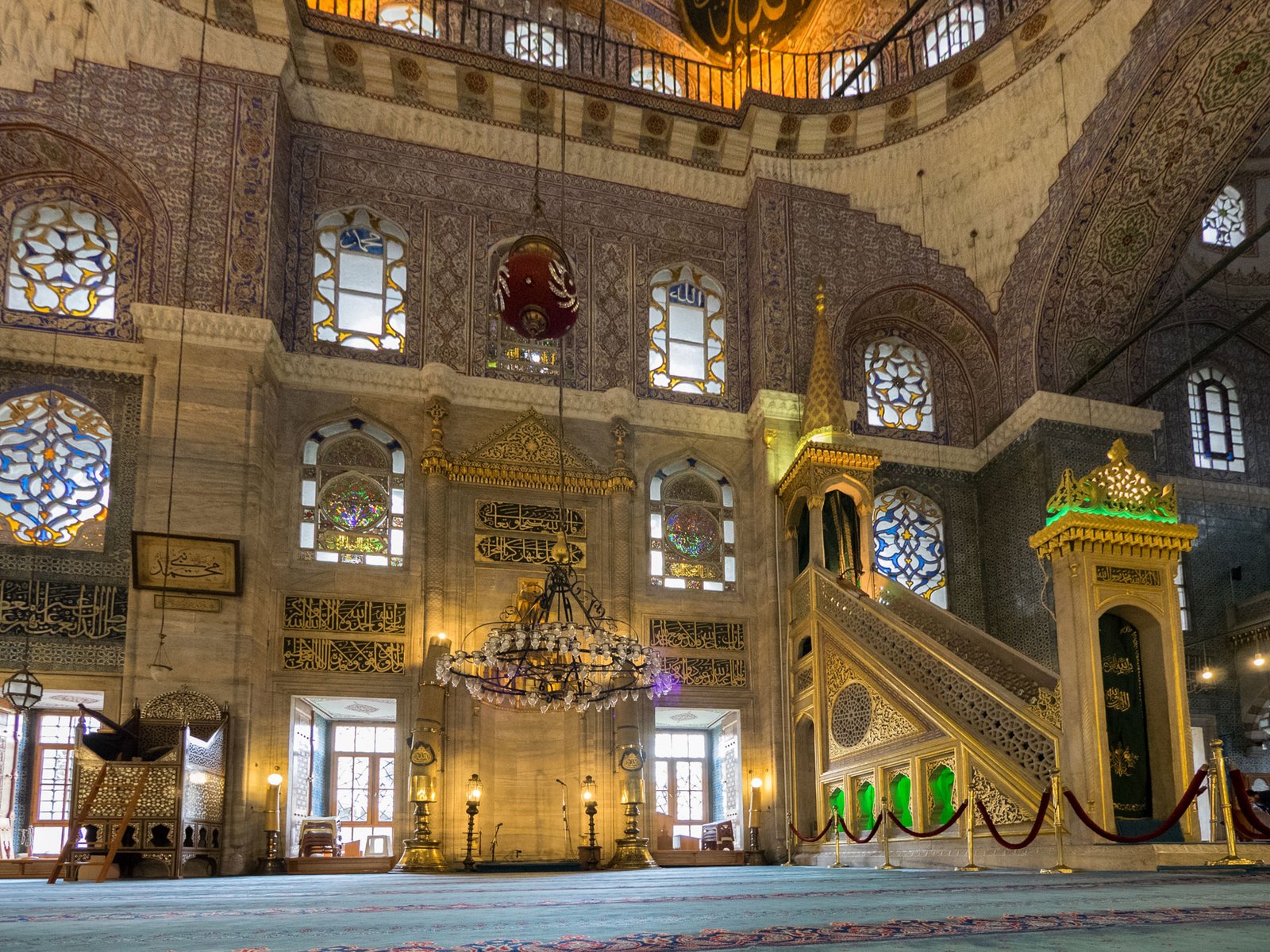 Yeni Mosque, Prayer Hall Istanbul, Turkey